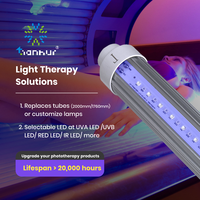 Panneau LED UVA UVB à intensité variable 0-100% avec gradation progressive, source lumineuse haute puissance pour lit de bronzage et cabine de bronzage