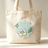 Patchs brodés thermocollants personnalisés avec logo floral, certifiés CE, jolies marguerites roses, pour veste, sac en toile, casquette, ornement
