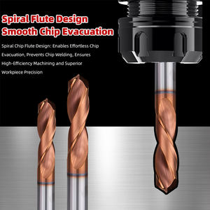 55 °   ดอกกัดซีเอ็นซีความแม่นยำสูง คาร์ไบด์ทังสเตนเคลือบบรอนซ์ ด้ามตรง - Product Image 1