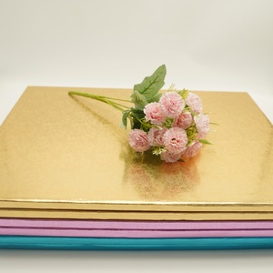 Plateau à gâteau rond et rectangulaire en carton ondulé blanc de 4, 6, 8, 10, 12, 14 pouces, prix de gros, lot de 5 plateaux à gâteau dorés - Product Image 3