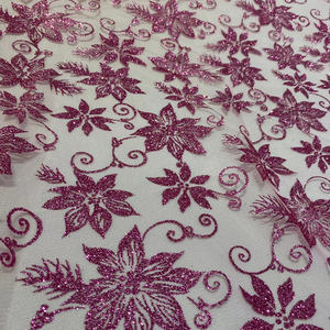 <span class=keywords><strong>Tulle</strong></span> glitterato con motivo floreale <span class=keywords><strong>rosa</strong></span> per abito da sposa - Product Image 1