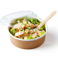 Vente en gros aliments kraft de qualité alimentaire, salade jetable, bol en papier de soupe personnalisé pour la nourriture