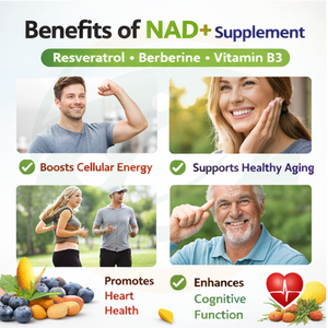 सेलुलर ऊर्जा और दैनिक जीवन शक्ति का समर्थन करने के लिए रेस्वेराट्रोल, बेररीन और विटामिन बी 3 के साथ ओम nad + कैप्सूल - Product Image 4