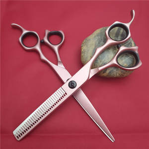 Ciseaux à cheveux Feiwei 6,0 pouces, rose gold, ciseaux à effiler en acier inoxydable 440C, lame tranchante, manche long, pour coiffeur - Product Image 1