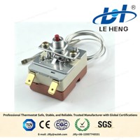 Thermostat manuel à réinitialisation haute température avec sonde capillaire de 200 mm, interrupteur de contrôle de température réglable pour friteuse, friteuse à air, bouilloire électrique
