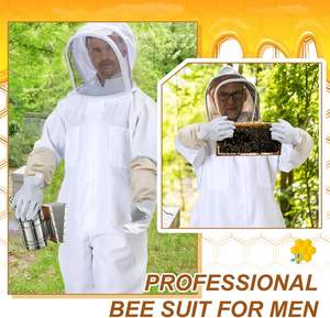 Nouveau kit <span class=keywords><strong>d</strong></span>'apiculture de la marque Pomelo, outils en acier et en bambou, fumoir à abeilles, gants, ouvre-cage à <span class=keywords><strong>reine</strong></span>, vêtements anti-abeilles - Product Image 5