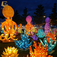 SGL172 City Lights Show Lanterne animale de l'océan personnalisée Lanterne de festival marin de méduses chinoises