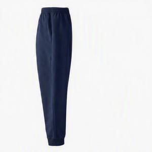 Pantalon de jogging sportif en toile brodée pour homme, coupe ajustée, noir, pour le fitness et la gym - Product Image 4