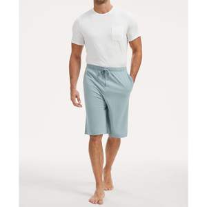 Custom <b>Men's</b> <b>Pajama</b> Shorts Soft Bamboo Viscose Comfy Sleep Bottoms with Pockets Solid <b>Pajama</b> Pants For <b>Men</b> - Product Image 2