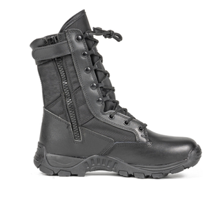 Botas de Desierto Negras DFB0109 para Campamento y Senderismo al Aire Libre, Botas Tácticas de Cuero Negro - Product Image 4