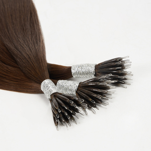 Extensiones <span class=keywords><strong>de</strong></span> Cabello Bellecode 7-Star 100% Remy con Anillas Nano, Color Castaño, Invisibles y Sin Costuras, 14-26 Pulgadas - Product Image 2