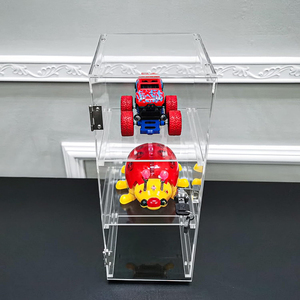 Locking Clear <strong>Plexiglass</strong> Lucite <strong>Display</strong> Case <strong>Figures</strong> Acrylic Tower Showcase Acrylic Rotating <strong>Display</strong> <strong>Stand</strong> - Product Image 3