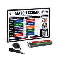 Tableau d'affichage LED magnétique personnalisé pour l'horaire des matchs de football, idéal pour les bars sportifs, les zones de supporters, les pubs et les tournois de football