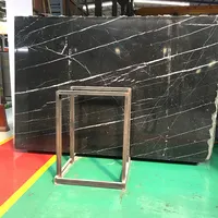 Black Marquina Marble Stone Tile with White Veins
