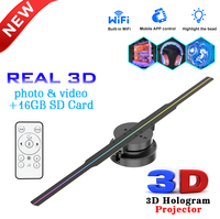 Ventilador de Proyección Holográfica Hallo Fan de 42 cm, Pantalla de Imagen Flotante 3D, Dispositivo de Publicidad Visual LED para Kiosco, Disponible en EE. UU.