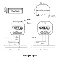 Modul Saklar Tirai Pintar WIFI Tuya Smart Home, Kontrol via Aplikasi & Suara, Material PC, Sistem Pintar Kabel Netral-Tegangan