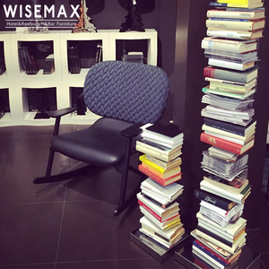 WISEMAX FURNITURE Nuovo Design Libreria per Soggiorno <span class=keywords><strong>con</strong></span> Struttura in Metallo, <span class=keywords><strong>Scaffale</strong></span> in Acciaio, Librerie Trasparenti in Vendita - Product Image 6
