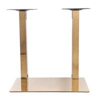 Base de table Meubles ronds de luxe en marbre Restaurant Café Chrome Tulipe Moderne Métal Acier inoxydable Or Base de table à manger