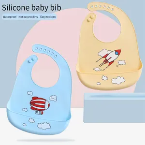 Animal Cute BPA Free Silicone Baby Bib Adjustable length Design Cartoon Baby Bibs