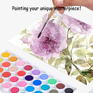 Set di Colori ad <span class=keywords><strong>Acquerello</strong></span> Non Tossici Bview Art 36 Colori con Pennello <span class=keywords><strong>per</strong></span> Carta, Tela e Vetro - Product Image 3