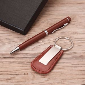 Brown Keychain <b>Set</b> Pen Promotional Business Corporate Employee Event Giveaway <b>Gift</b> <b>Set</b> Wholesale - Product Image 5