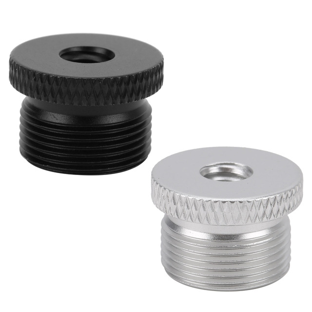 Mic Stand Adapter 1/4 Inch 3/8 Inch Female to 5/8 Inch Male Screw Thread Adapter for Camera Monitor Microphone Stand