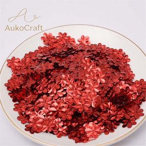 15mm DIY-Zubehör Glänzende Funkelnde Pailletten Verzierung 6-Pedal Pflaumenblüte Kostüm Kleid Schuhe Tasche Dekorative PVC-Glitzer-Pailletten - Product Image 2