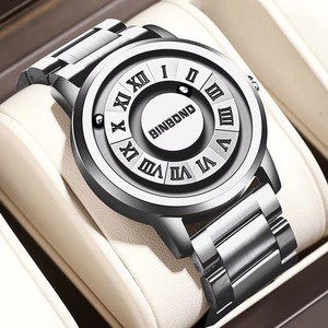 Drioshipping <b>Men's</b> New Fashion Trendy <b>Waterproof</b> Quartz Magnetic <b>Watch</b> Dress Wristwatch for <b>Man</b> Reloj Hombre - Product Image 6