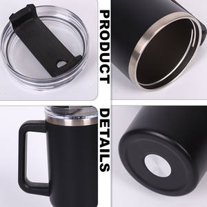 <span class=keywords><strong>Vaso</strong></span> de 40 oz con asa, taza de café, taza de viaje, sublimación con aislamiento mate, doble pared, <span class=keywords><strong>vaso</strong></span> de acero inoxidable de 40 Oz con mano - Product Image 4