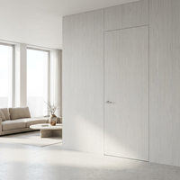 Porte de chambre de style nordique moderne, insonorisation professionnelle 55 dB, imperméable, résistante à l'humidité, porte intérieure en bois clair pour la maison