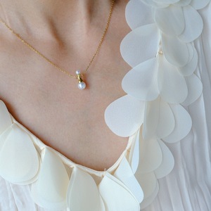 Collar con Colgante de Perla de Acero Inoxidable, Cadena Minimalista de 41.5+4cm, Joyería para Mujer, Perla de Imitación Plateada - Product Image 3