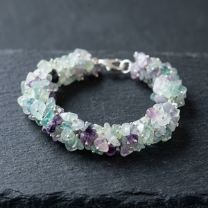 Crystal Export Natural Stone Beaded <b>Bracelet</b> Bohemian Style Multi Color Chunky Chips Unisex Gift Jewelry - Product Image 2