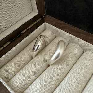 925 Sterling Silver Wave Open <b>Adjustable</b> <b>Rings</b> For Men's Women's Trendy Smooth Handmade Fine Jewelry Engagement Wedding <b>Ring</b> - Product Image 2