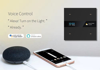 Glomarket Tuya Smart Zigbee Switch Écran tactile Heure Date Météo Système domotique Commutateur mural intelligent