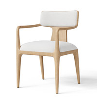 Table à manger rectangulaire contemporaine en chêne massif avec finition écologique durable, 6 places