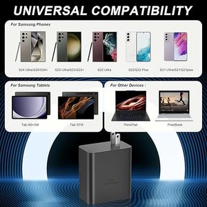 Cargador de pared tipo <span class=keywords><strong>C</strong></span> PD de 45 W carga súper rápida <span class=keywords><strong>USB</strong></span> <span class=keywords><strong>C</strong></span> para Samsung para Galaxy S23 S22 eléctrico con 45 vatios 3,0 almacén de EE. UU. - Product Image 3