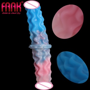 Juguetes Sexuales Realistas para Adultos Más Vendidos, Juguete Sexual de Goma con Forma de Pene, Dildo Doble para Mujeres con Bola Vibradora - Product Image 2
