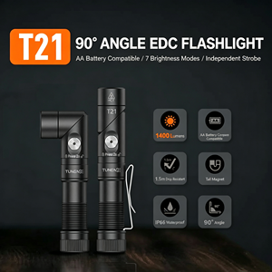 Nouvelle lampe torche tactique rotative <span class=keywords><strong>T21</strong></span> avec aimant, étanche IP66, AA 1400 lumens, laser, pour le camping, la pêche, le travail et l'entretien en extérieur - Product Image 2