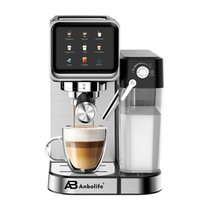 Abbolife Nueva Cafetera de Espresso, <span class=keywords><strong>Selección</strong></span> de Preparación Fría y Caliente, 20 Bares, Cafetera Eléctrica con Calderas Dobles - Product Image 1