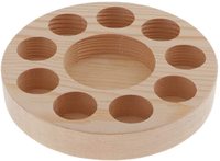 Support de rangement simple niveau en bois de pin pour bouteilles d'huiles essentielles, organisateur de conteneurs, support pour huile d'olive, utilisation salle de bain
