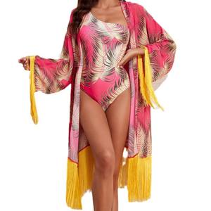 Listo Stock Bohemian Beach Cover-Up Vestidos Spandex/Nylon Moda Traje de baño para mujeres Servicio OEM - Product Image 5