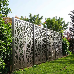Pantalla de Jardín de Acero Corten para Exteriores, Valla Metálica Resistente a la Intemperie, Protector de Privacidad, Cercado de Seguridad, Altura Personalizable - Product Image 3