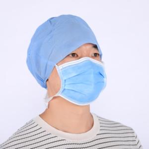 AOYA masker tali pengikat kepala bernapas non-tenun tiga lapis sekali pakai biru berkualitas tinggi Safety keamanan dipertebal - Product Image 2