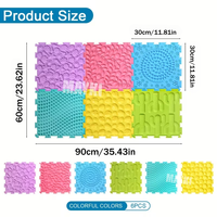 Tapis de sol carré en silicone souple pour stimulation tactile, tapis sensoriel orthopédique en silicone pour enfants autistes