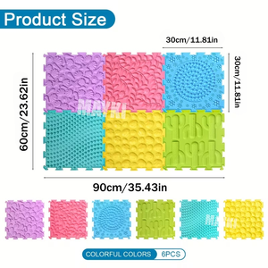 <span class=keywords><strong>Tapis</strong></span> de sol carré en silicone souple pour stimulation tactile, <span class=keywords><strong>tapis</strong></span> sensoriel orthopédique en silicone pour enfants autistes - Product Image 2