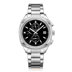 Montre de sport de luxe ronde <span class=keywords><strong>pour</strong></span> homme, en acier inoxydable, mouvement à quartz multifonctionnel, chronographe résistant à l'eau - Product Image 3