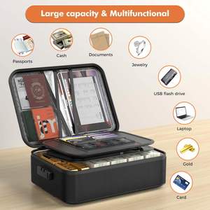 Caja de Seguridad para Documentos de Gel de Sílice Ignífuga, Organizador de Almacenamiento Impermeable para Viajes y Hogar, para Documentos Importantes - Product Image 4