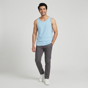 Camiseta sin Mangas Personalizada a Precio Competitivo, Silueta Clásica, Camiseta Deportiva para Hombre, Elasticidad Moderada, Ropa para Hombre - Product Image 1