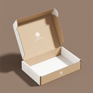 Boîte d'emballage en carton ondulé recyclable avec logo personnalisable, boîte d'expédition en carton personnalisée, boîte cadeau personnalisée - Product Image 3