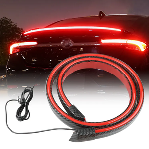Feu arrière LED rouge pour voiture - Bande de fibre optique flexible pour spoiler, feu stop universel - Product Image 1